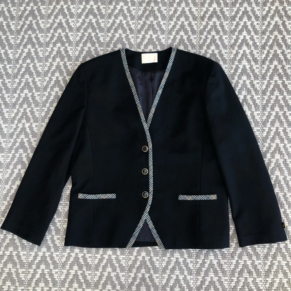 Pendleton three button front pure virgin wool blazer size 14